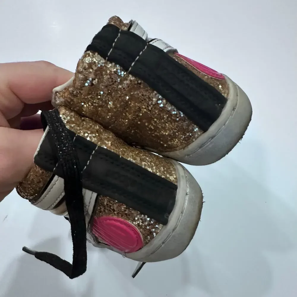 Justice Metallic Sparkle Ankle Boots - Youth Size 13